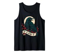 F-Caw-F Crow Divertido Humor Adulto Gótico Gráfico Novedad Camiseta sin Mangas