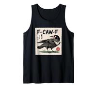 F-Caw-F Crow FCAWF Crow Funny Humor Japanese Art Camiseta sin Mangas