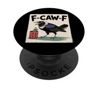 F-Caw-F Crow FCAWF Crow Funny Humor Japanese Art PopSockets PopGrip Adhesivo