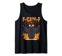 F-Caw-F Cuervo Acción de Gracias Bruja Cuervo Humor Adulto Camiseta sin Mangas
