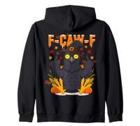F-Caw-F Cuervo Acción de Gracias Bruja Cuervo Humor Adulto Sudadera con Capucha