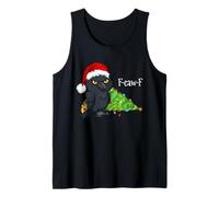 F-Caw-F Cuervo Navidad Gorro Santa Humor Adultos Camiseta sin Mangas