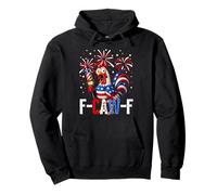 F Caw F Funny 4th of July American Flag Rooster Meme Sudadera con Capucha
