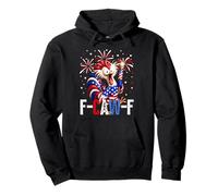 F Caw F Funny 4th of July American Flag Rooster Meme Sudadera con Capucha