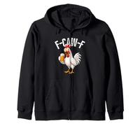 F-Caw-F Funny Chicken Hilarious Rooster Holding Beer Graphic Sudadera con Capucha