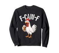 F-Caw-F Funny Chicken Hilarious Rooster Holding Iced Coffee Sudadera
