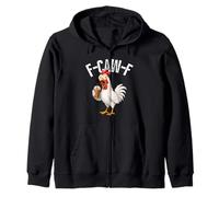F-Caw-F Funny Chicken Hilarious Rooster Holding Iced Coffee Sudadera con Capucha