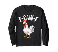 F-Caw-F Funny Chicken Hilarious Rooster Meme Graphic tee Manga Larga
