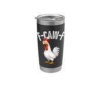 F-Caw-F Funny Chicken Hilarious Rooster Meme Graphic Tee Vaso térmico de acero inoxidable de doble pared