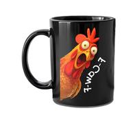 F-Caw-F Funny Chicken Mug, Personalized Caw-F Sarcastic Cup, Ceramic Tea Cup for Men Women, Novelty Mugs Gifts Office Home (C)