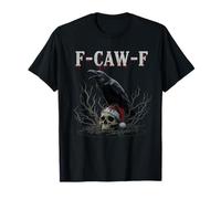 F-Caw-F Funny Crow pájaro Negro Santa Skull Navidad Meme tee Camiseta
