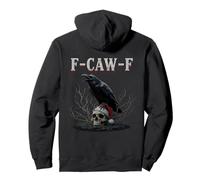 F-Caw-F Funny Crow pájaro Negro Santa Skull Navidad Meme tee Sudadera con Capucha