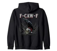 F-Caw-F Funny Crow pájaro Negro Santa Skull Navidad Meme tee Sudadera con Capucha