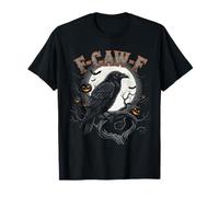 F-Caw-F Funny Crown Raven Gótico Luna Halloween Calabaza Camiseta