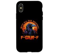 F-CAW-F Funny Inappropriate Adult Humor Rude Halloween Carcasa para iPhone X/XS
