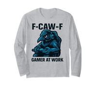 F-Caw-F Gamer En El Trabajo - Funny Raven Crow Gaming Manga Larga
