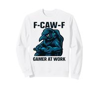 F-Caw-F Gamer En El Trabajo - Funny Raven Crow Gaming Sudadera