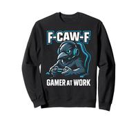 F-Caw-F Gamer En El Trabajo - Funny Raven Crow Gaming Sudadera