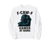 F-Caw-F Gamer En El Trabajo - Funny Raven Crow Gaming Sudadera