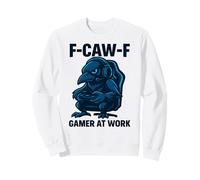 F-Caw-F Gamer En El Trabajo - Funny Raven Crow Gaming Sudadera