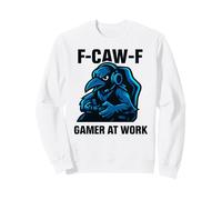 F-Caw-F Gamer En El Trabajo - Funny Raven Crow Gaming Sudadera