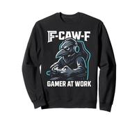 F-Caw-F Gamer En El Trabajo - Funny Raven Crow Gaming Sudadera
