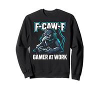F-Caw-F Gamer En El Trabajo - Funny Raven Crow Gaming Sudadera