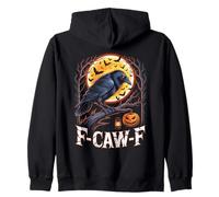 F-Caw-F Halloween Raven Moon Divertido FCAWF Espeluznante Vintage Sudadera con Capucha
