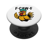 F-Caw-F - Meme del Gallo con Pollo PopSockets PopGrip Adhesivo