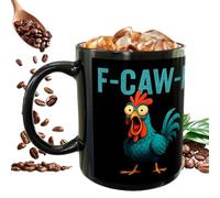 F-Caw-F Mug - Ff -Caw-FF Funny Chicken Mug With Sound, Funny Rooster Ceramic MugS Drinkware, Tea Cup For Tea Coffee Milk Juice Hot Cold Drinks Family Friends Coworkers ChickenS Lovers