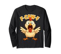 F-Caw-F Pollo Divertido FCAWF Cita Humor Memes de Gallo F-Caw-F Manga Larga