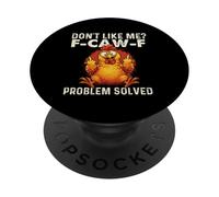 F-Caw-F Problema Resuelto - Humor Oscuro Sarcasmo Chicken Pun PopSockets PopGrip Adhesivo