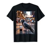 F-Caw-F Raven Bebiendo café Helado Camiseta