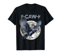 F-Caw-F Raven Moon Gothic Halloween, Amante de los pájaros Cuervos Negros Camiseta