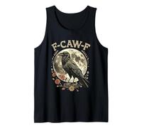 F-Caw-F Raven Moon Gothic Halloween, Amante de los pájaros Cuervos Negros Camiseta sin Mangas