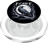F-Caw-F Raven Moon Gothic Halloween, Amante de los pájaros Cuervos Negros PopSockets PopGrip para MagSafe