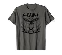 F Caw F Raven Skull Halloween Fun Design Men Women Camiseta