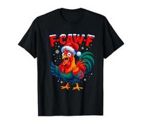 F Caw F Rooster Funny Christmas Chicken Adult Humor Sarcasm Camiseta