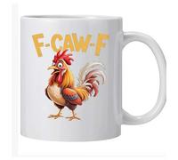 F-Caw-F - Taza de café de cerámica F-Caw-F, taza de café con mensaje oculto, tazas de café de cerámica novedosas con mango ergonómico, regalos sarcásticos, regalo de broma de elefante blanco
