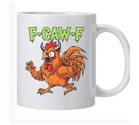 F-Caw-F Taza de cerámica de color pollo sarcástico regalo divertido gallo sarcástico tazas de café (G)