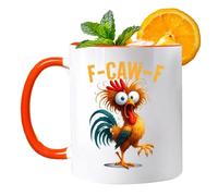 F-Caw-F Taza divertida de gallina 350 ml - Taza de café con grifo gritando | Taza de cerámica divertida para los amantes de las gallinas | Regalo para amigos, familiares y colegas