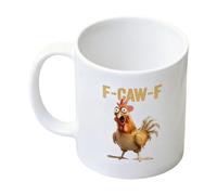 F-Caw-F Taza Divertida Pollo, 8X10CM Taza Café Con Pollo Novedosa, Tazas De Cerámica Con Pollos Bailando, Tazas Creativa Con Buenos Días Té Y Leche, Para Bebidas Frías Y Calientes