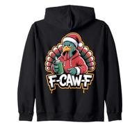 F Caw F Turquía En Santa Hat Humor Urbano Vacaciones Sudadera con Capucha