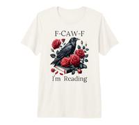 F Cawf Crow Book Lover Fuck Off Im Reading Smut Dark Romance Camiseta Premium