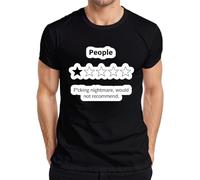 F*cking Nightmare Would not Recommend One Star Review - Camiseta divertida para hombre, Negro , M