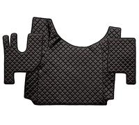 F-CORE Alfombrillas de Cobertura Total camión Compatible con Renault T 01.14- Piso Alto Negro/Rojo