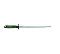 F. DICK 73171300-69 - Acero para carpintería (mango verde/negro, acero de afilado redondo con mango de 2 K, dureza superficial superior a 65° HRC, piedra de afilar para cuchillos de cocinero)