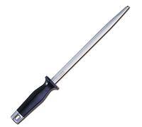 F. DICK 76541250 - Afilador de acero (mango ergonómico, dureza de la superficie superior a 65° HRC, herramienta de lijado para cuchillos de cocina), color gris