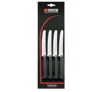 F. DICK ProDynamic 85700032 - Juego de 4 cuchillos con hoja de 12 cm, acero X55CrMo14, inoxidable, 56° HRC