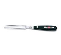 F. DICK Salchichas, Tenedor 13 cm hasta el Mango, Inoxidable, Impermeable, higiénico, Ideal para el mostrador, asado, Carne, Pescado I 91017132, Acero Cromado, Negro, 24.3 cm